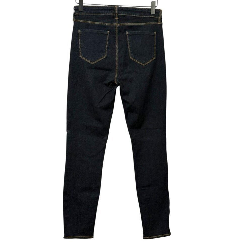 L'Agence Women's Andrea High Rise 26" Jeans in Midnight Dark Ankle Zip Size 27 - Picture 4 of 12
